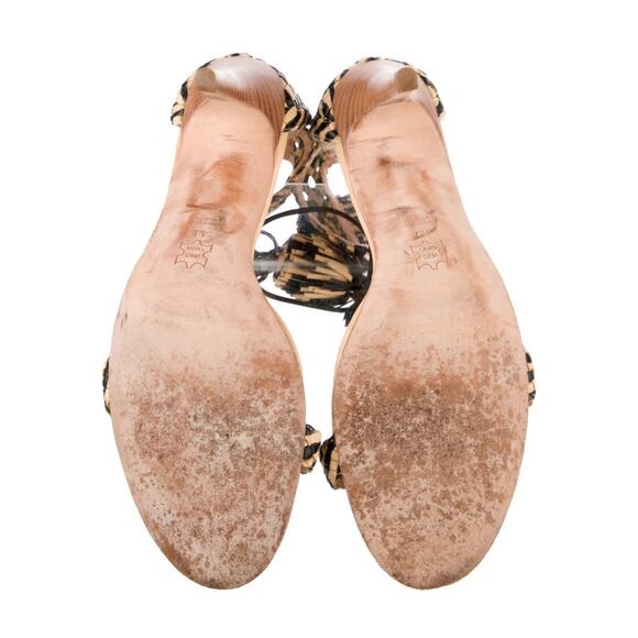 Ulla Johnson Clara Melange Sandal Pom Pom Tassel Wrap Heels IT 41/US 10.5-11 - Picture 5 of 5